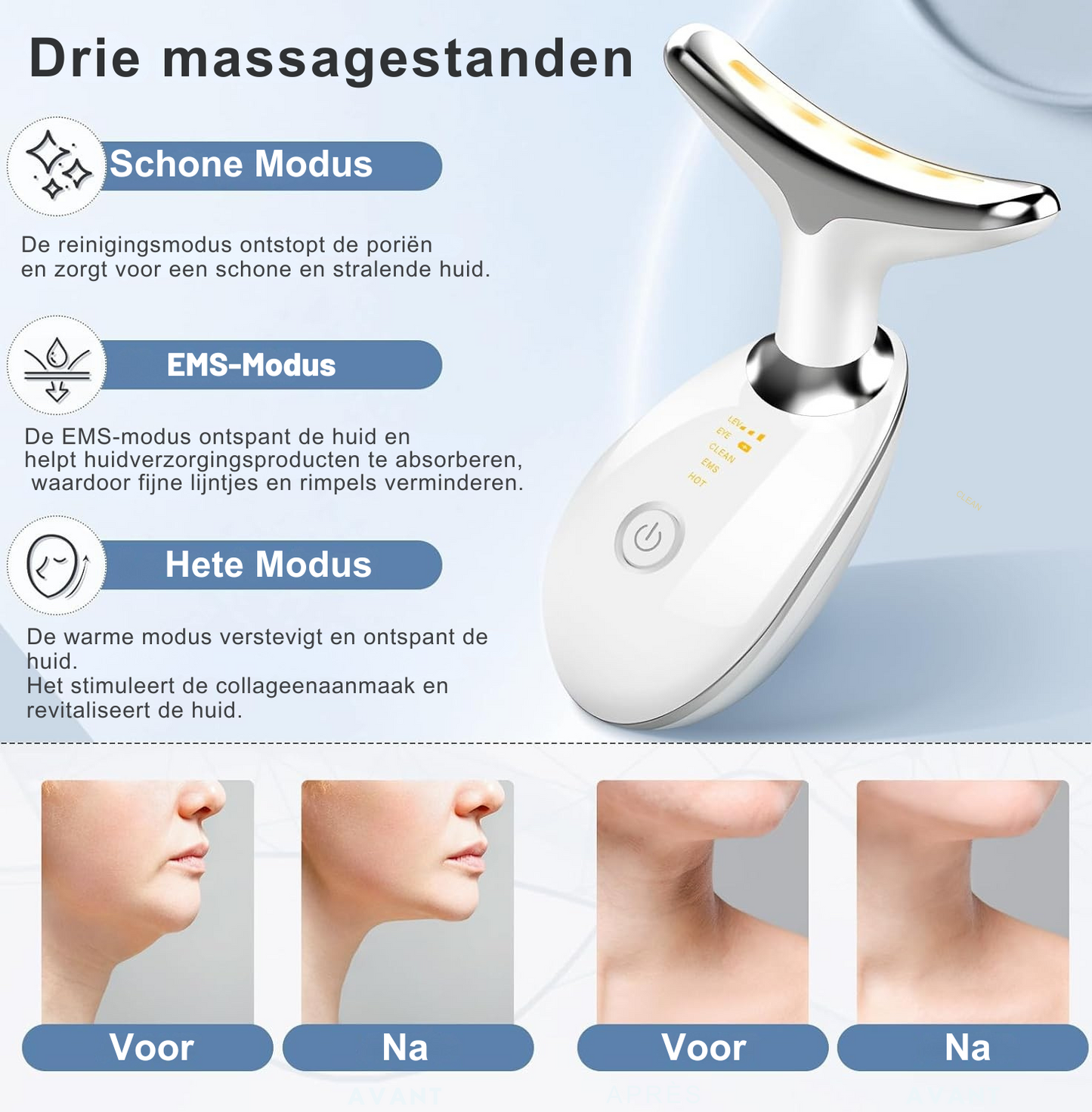 ShineSkine®  Thermische Huidmassager, Liftend en Verstevigend, Anti-Rimpel